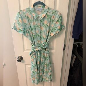 Hill House Blue Floral Shirtdress Linen